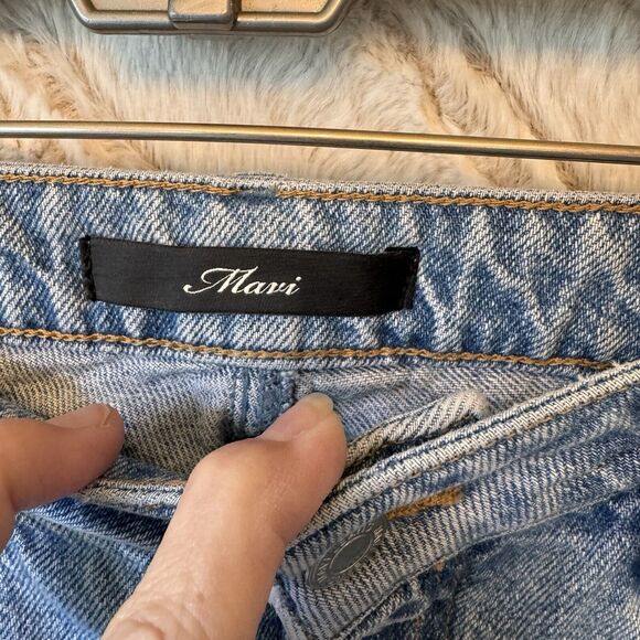 Mavi Jean Size 29 X 27 Viola High Rise Slim Straight Cropped Distressed - Picture 15 of 16
